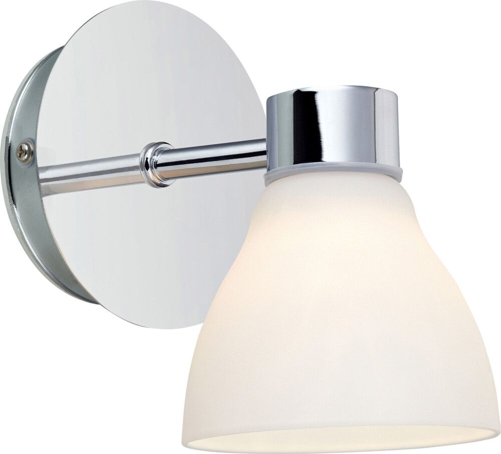 VEGGLAMPE MARKSLÖJD CASSIS KROM/HVIT