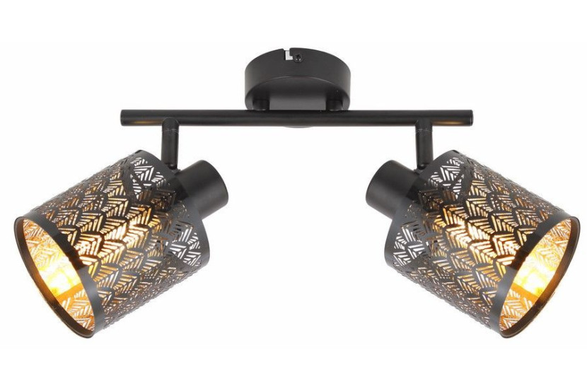 Reflektor sufitowy czarny Tuluza 2xE14x40W wym:15,5x25x10cm Reality