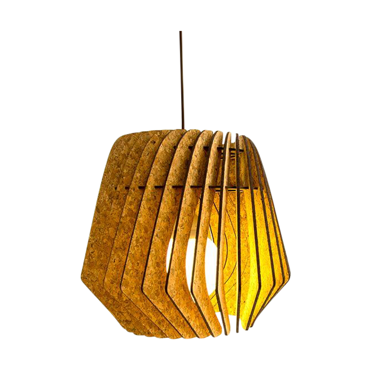 Bomerango Spin M kurken hanglamp medium - met koordset zwart - Ø 37 cm