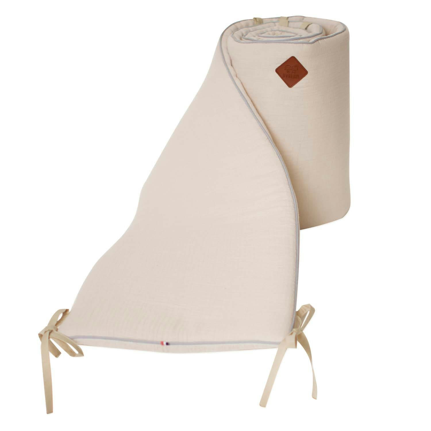 JEANNE - Tour de lit universel  gaze de coton  Beige