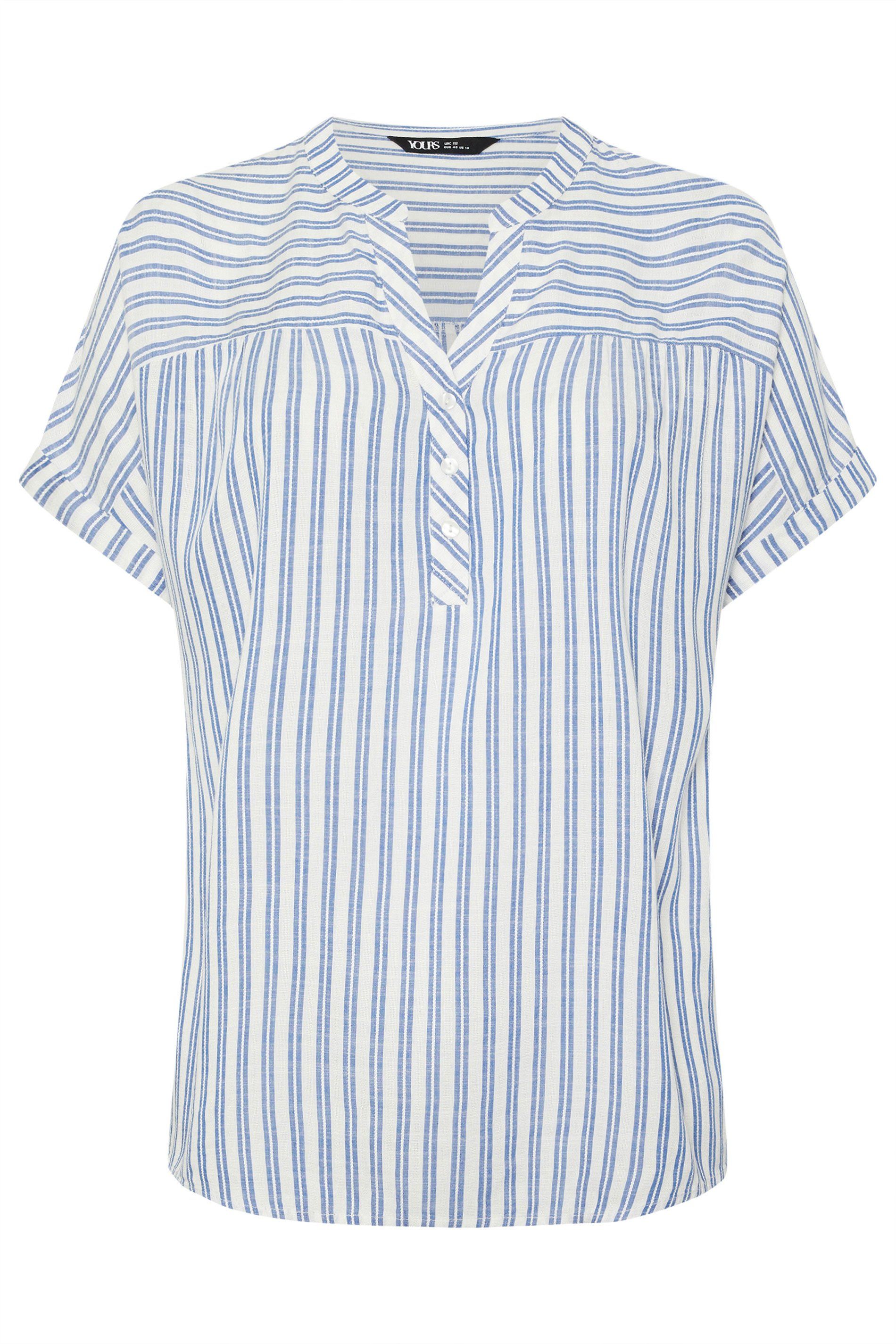 Yours Stripe Notch Neck Top