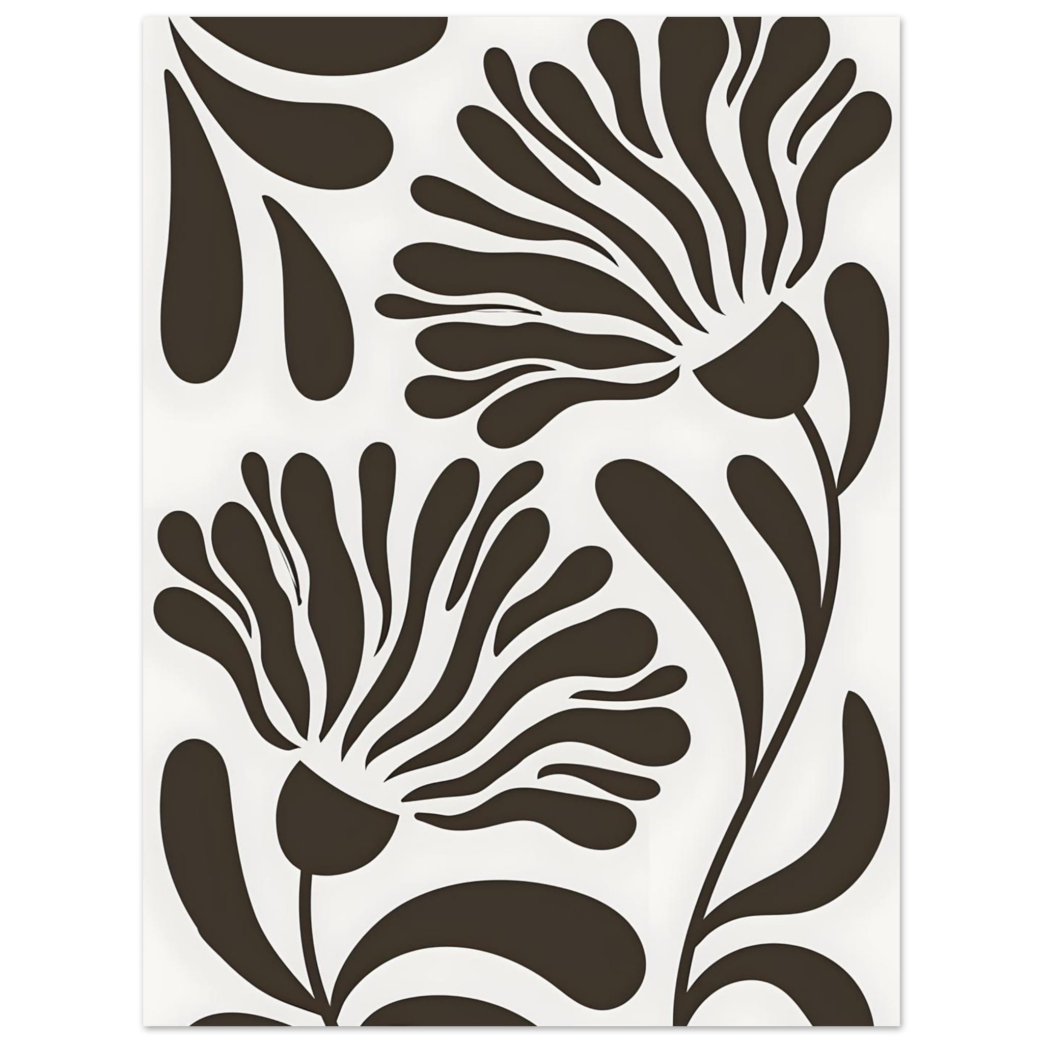 Artfulprints Poster Matisse – Wildflower line  - 30x40 cm - Zwart / Wit