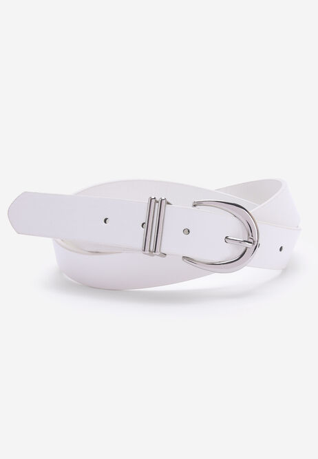 Womens White Jeans Belt
