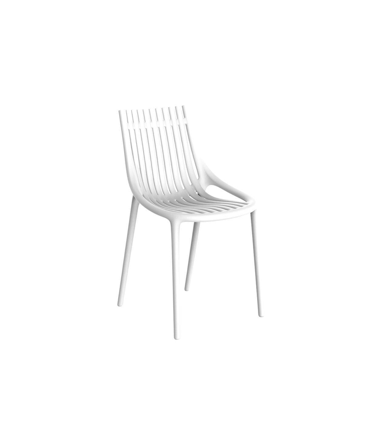 IBIZA - Chaise Plastique blanc 46x81x51 cm