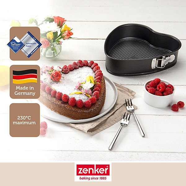 Ensemble de 2 Moules à gâteau cœur avec charnière 27 x 25 cm Zenker Special Creative
