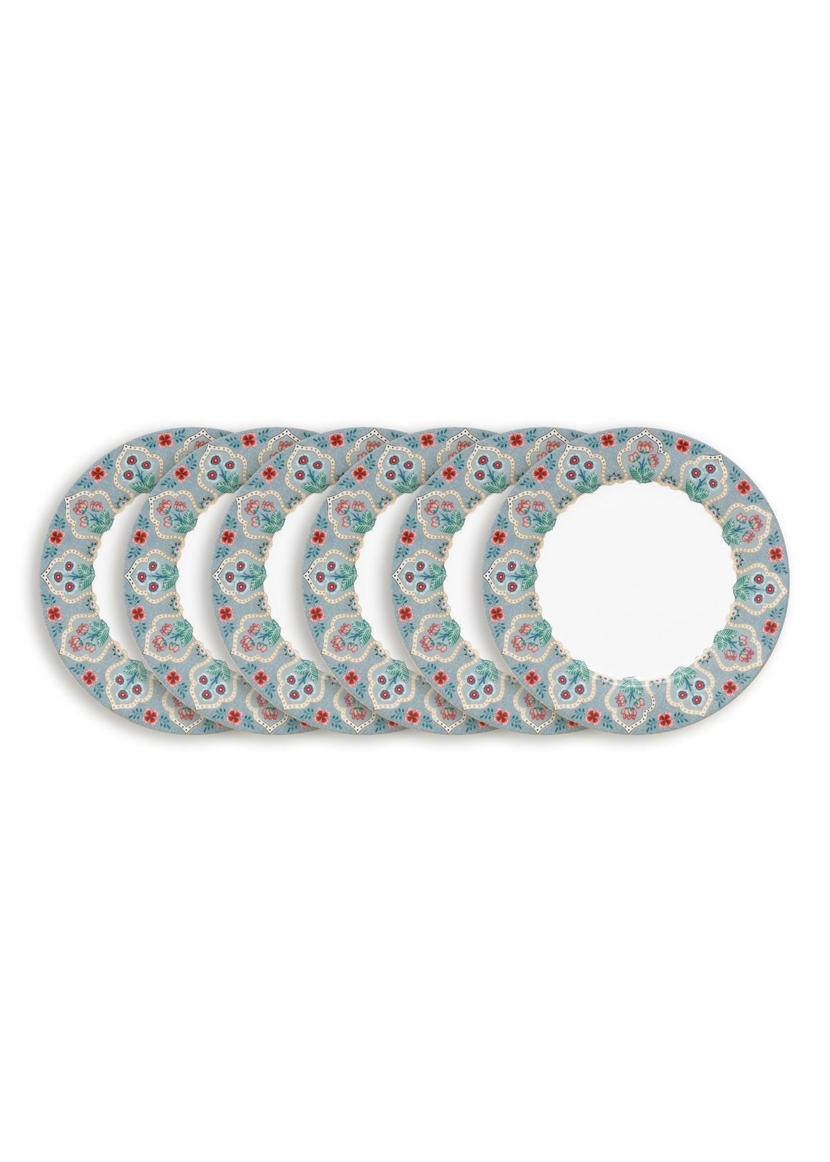 Pip Studio - Flower Festival Borden - Servies set van 6 - 21cm
