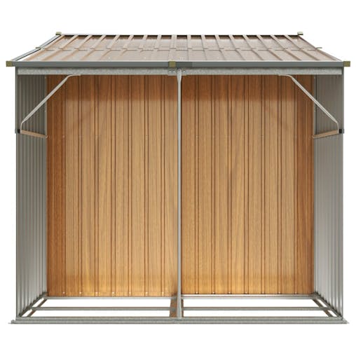 NNEVL Garden Shed Light Brown 277x192.5x179 cm Galvanised Steel