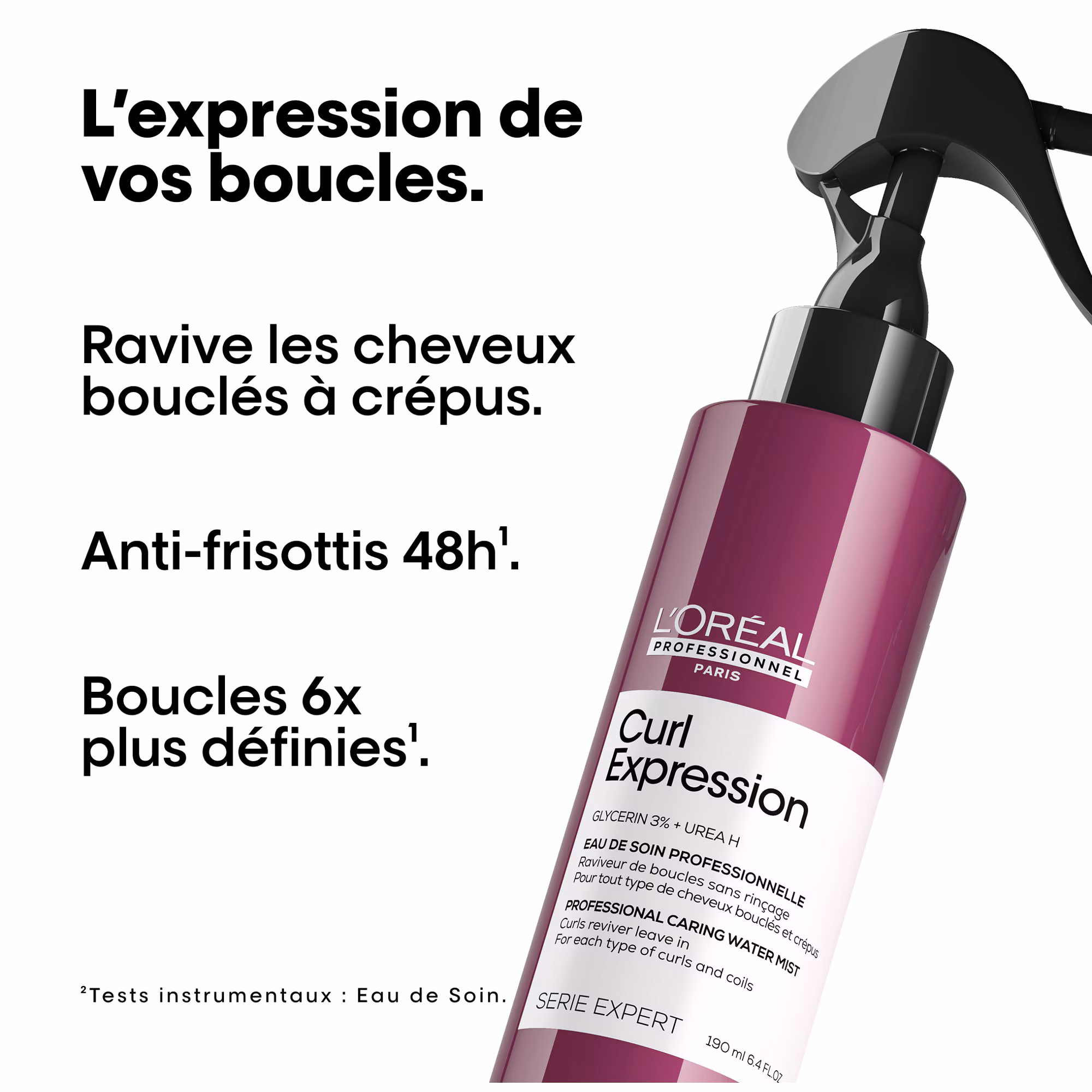 SERIE EXPERT CURL EXPRESSIONEau de soin raviveuse de boucles sans rinçage