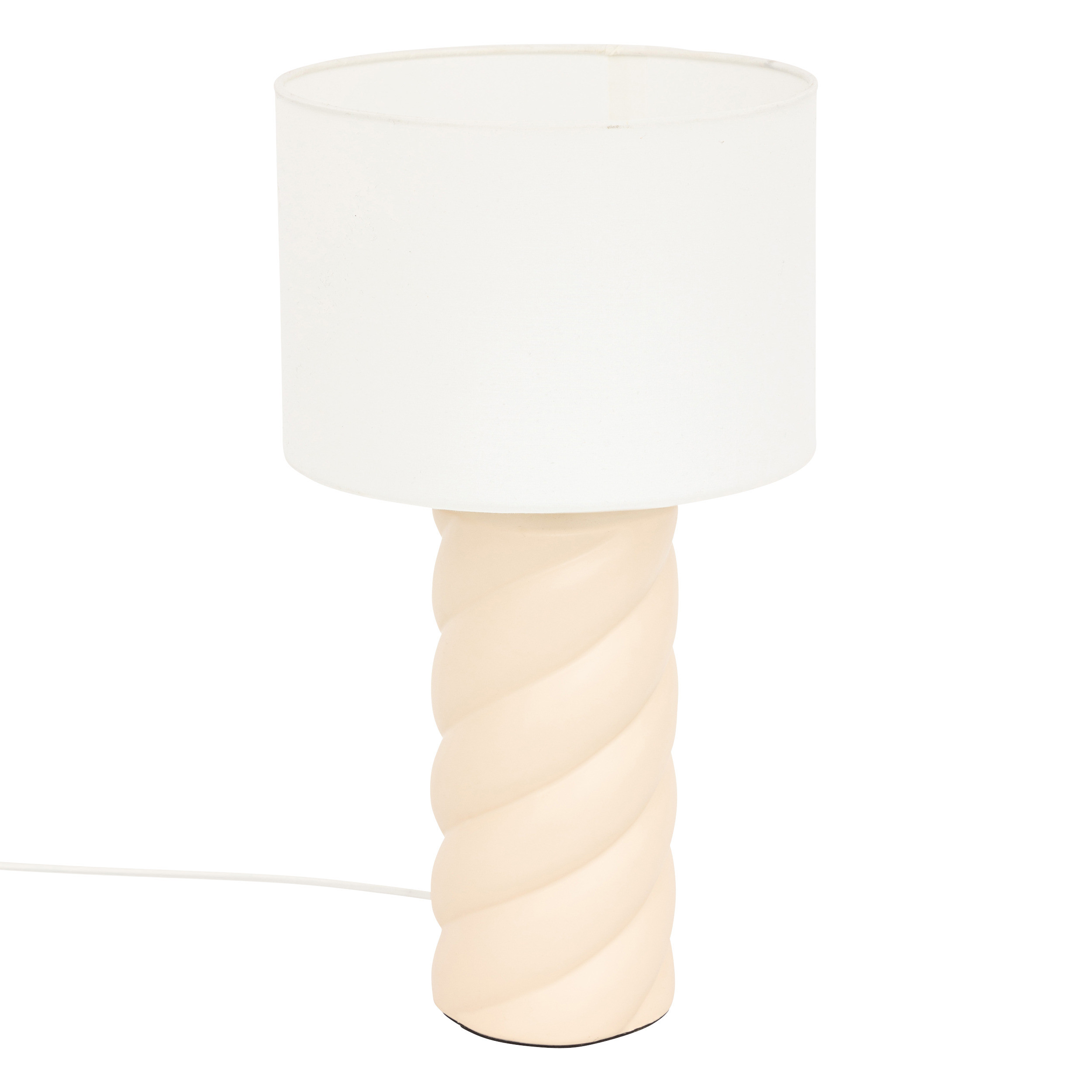 Lampa stołowa Noly kremowa 44x24 cm ceramika dekoracyjna