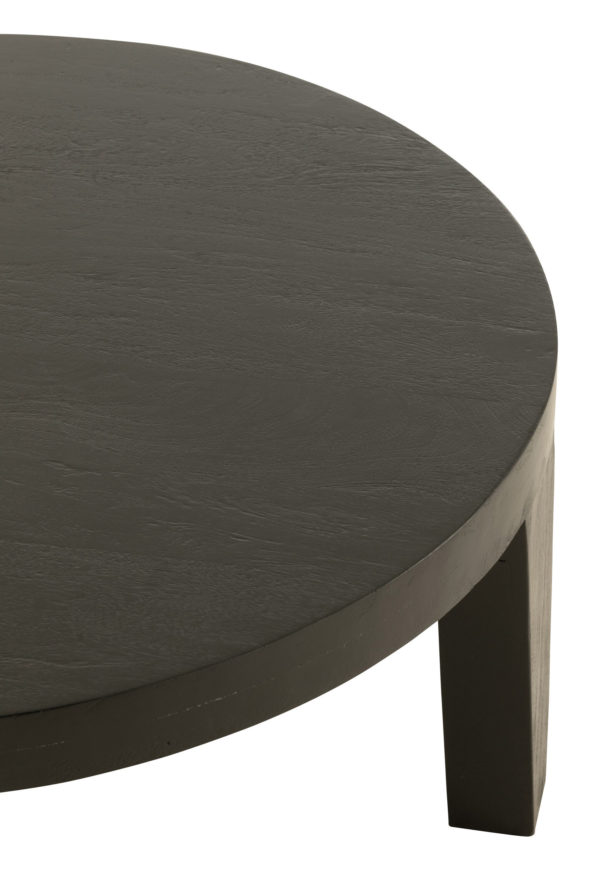 J-Line bijzettafel Rond - hout - matte zwart
