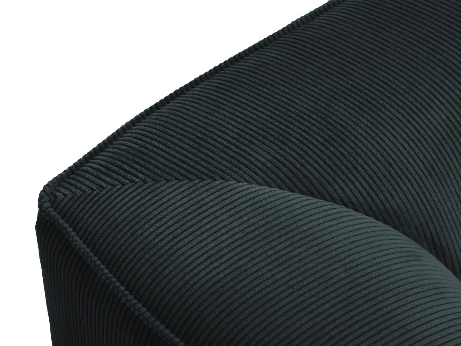 RUBY - Canapé 4 places en tissu velours côtelé bleu