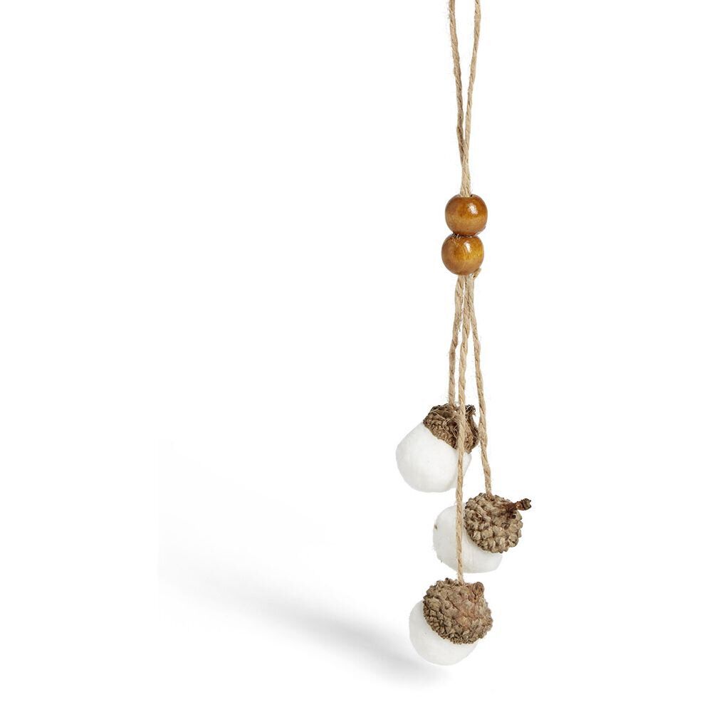 Décoration à suspendre gland marron x3