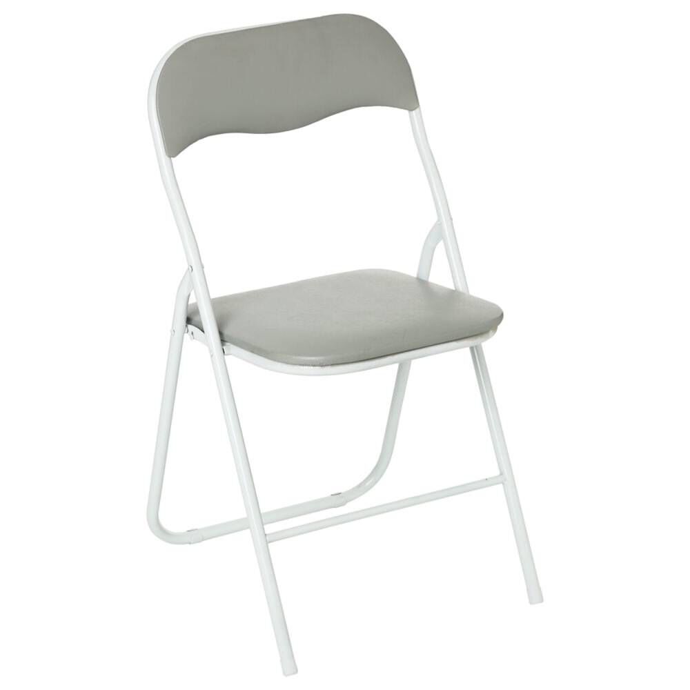 Cadeira encartável com tampo cinza