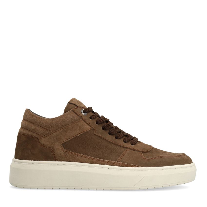 Manfield Cognac nubuck sneakers