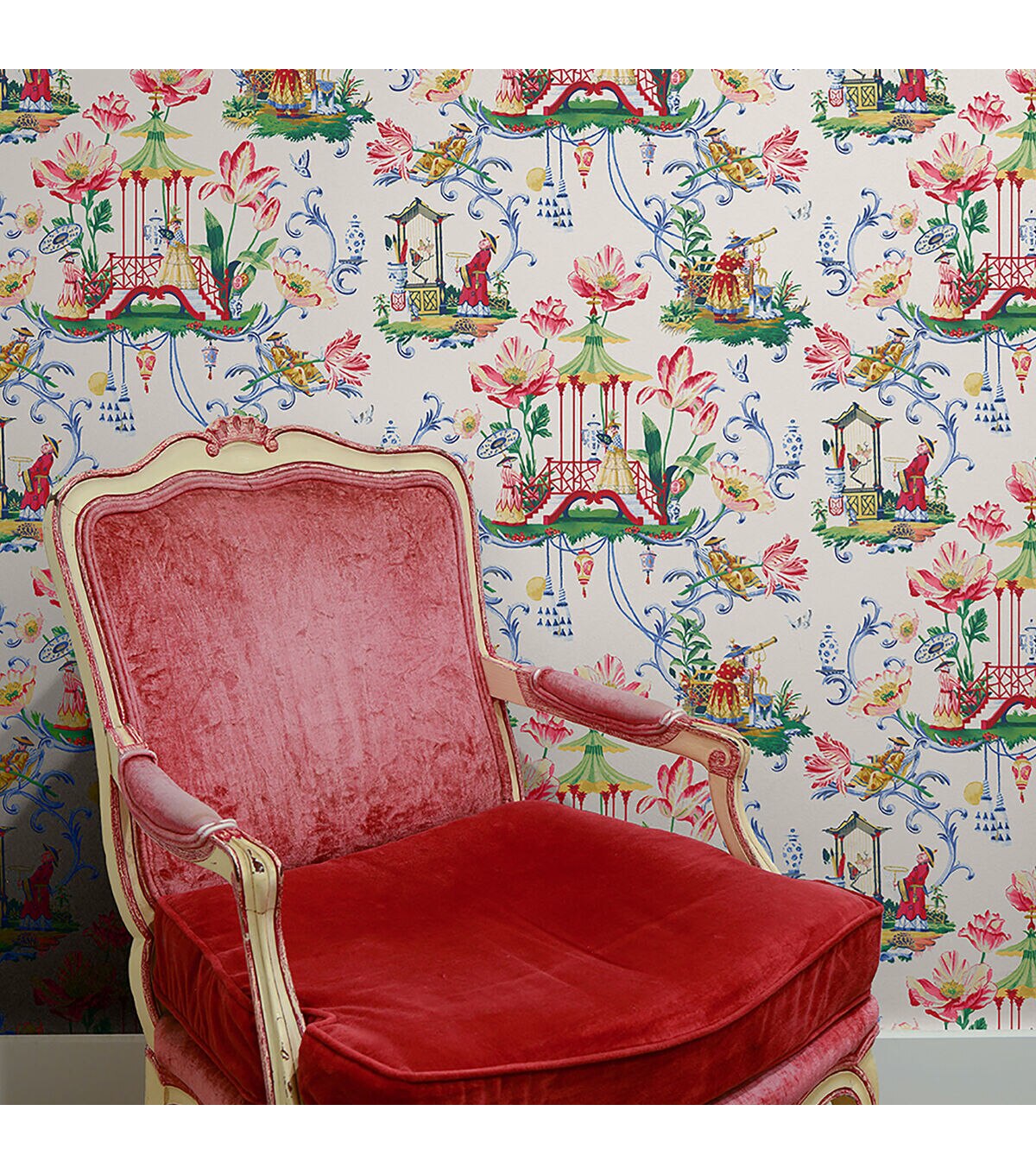 Harrison Howard East of the Moon Porce Peel & Stick Wallpaper