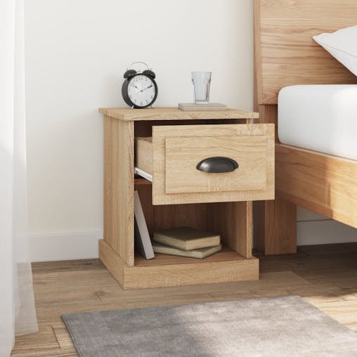 NNEVL Bedside Cabinets 2 pcs Sonoma Oak 39x39x47.5 cm Engineered Wood