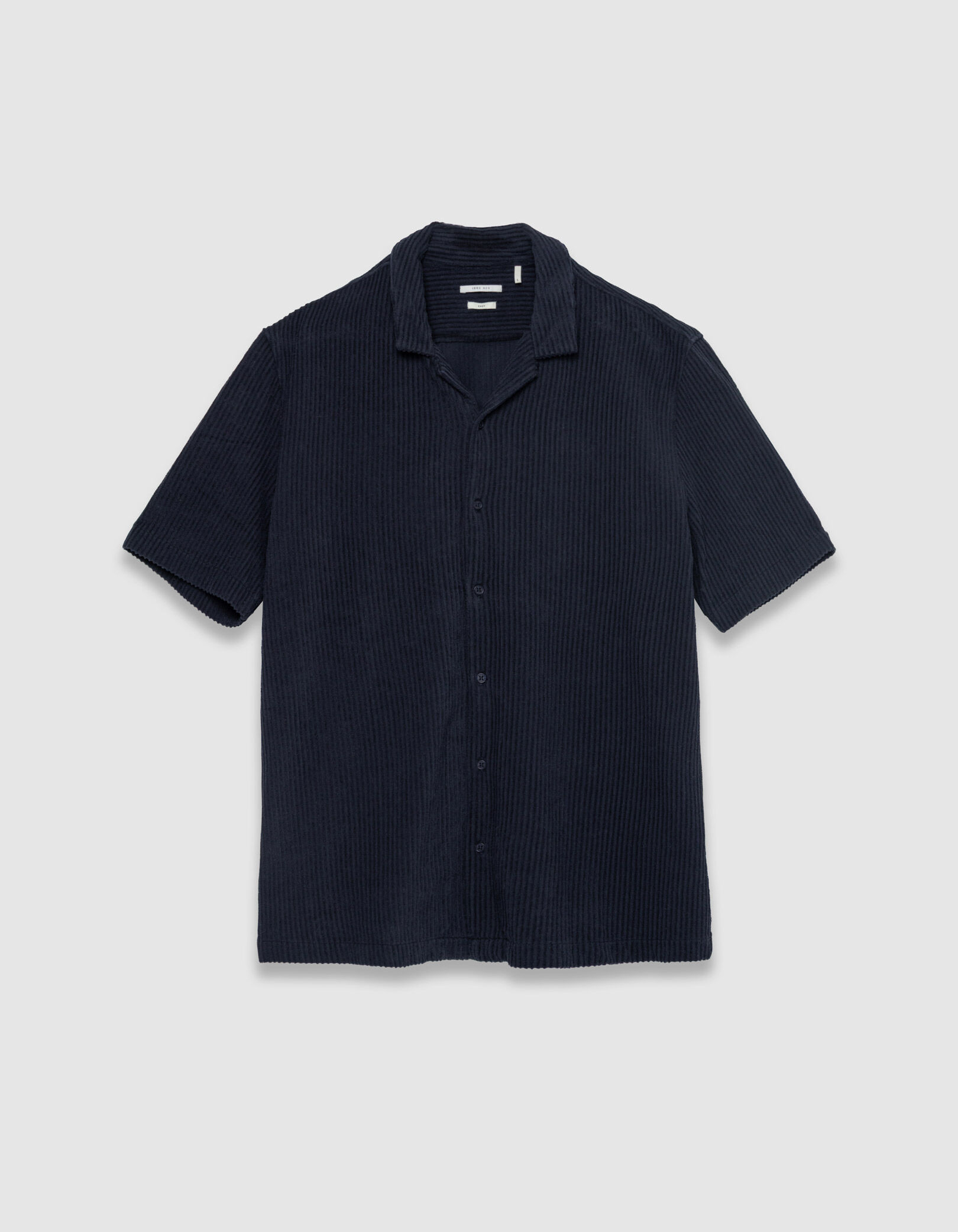 Chemise regular marine éponge relief rayures Homme