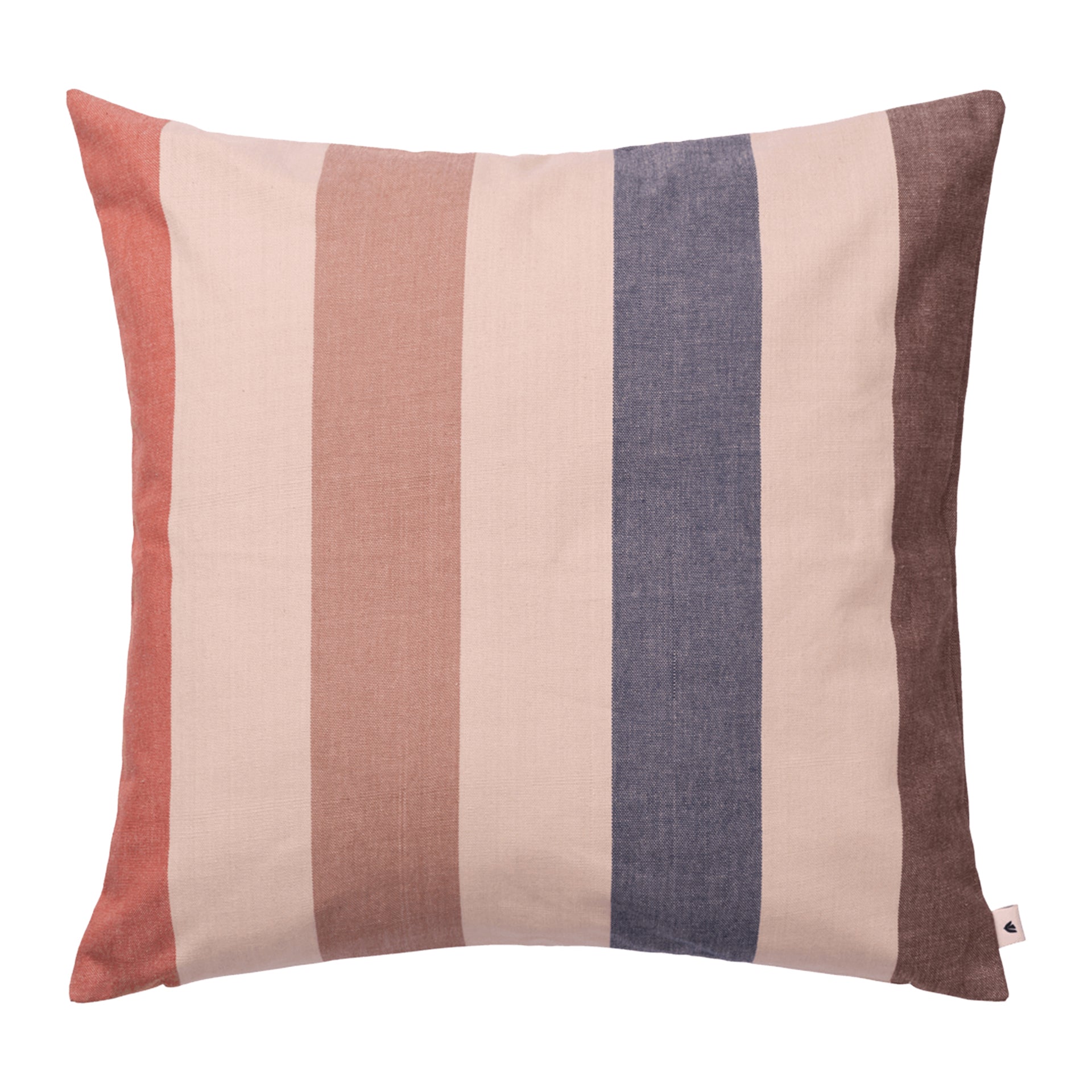 Ferm Living Strand Outdoor Kussenhoes - Cashmere / Mocha / Indigo Blue