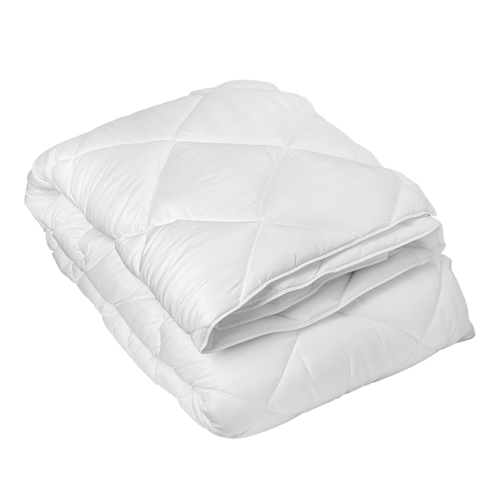 - Couette en microfibre 4 saisons blanc 140x200 cm