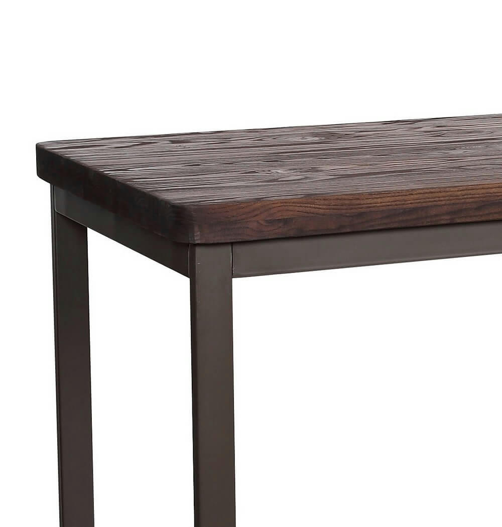 NEVADA - Mange debout 120 cm acier/bois massif foncé