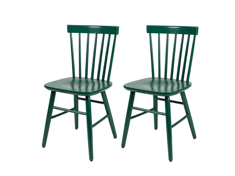 MaximaVida houten spijlenstoel Maxime groen - doos per 2 stuks