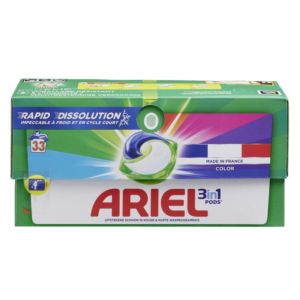 Lessive Ariel 33 capsules Couleur 3 en 1