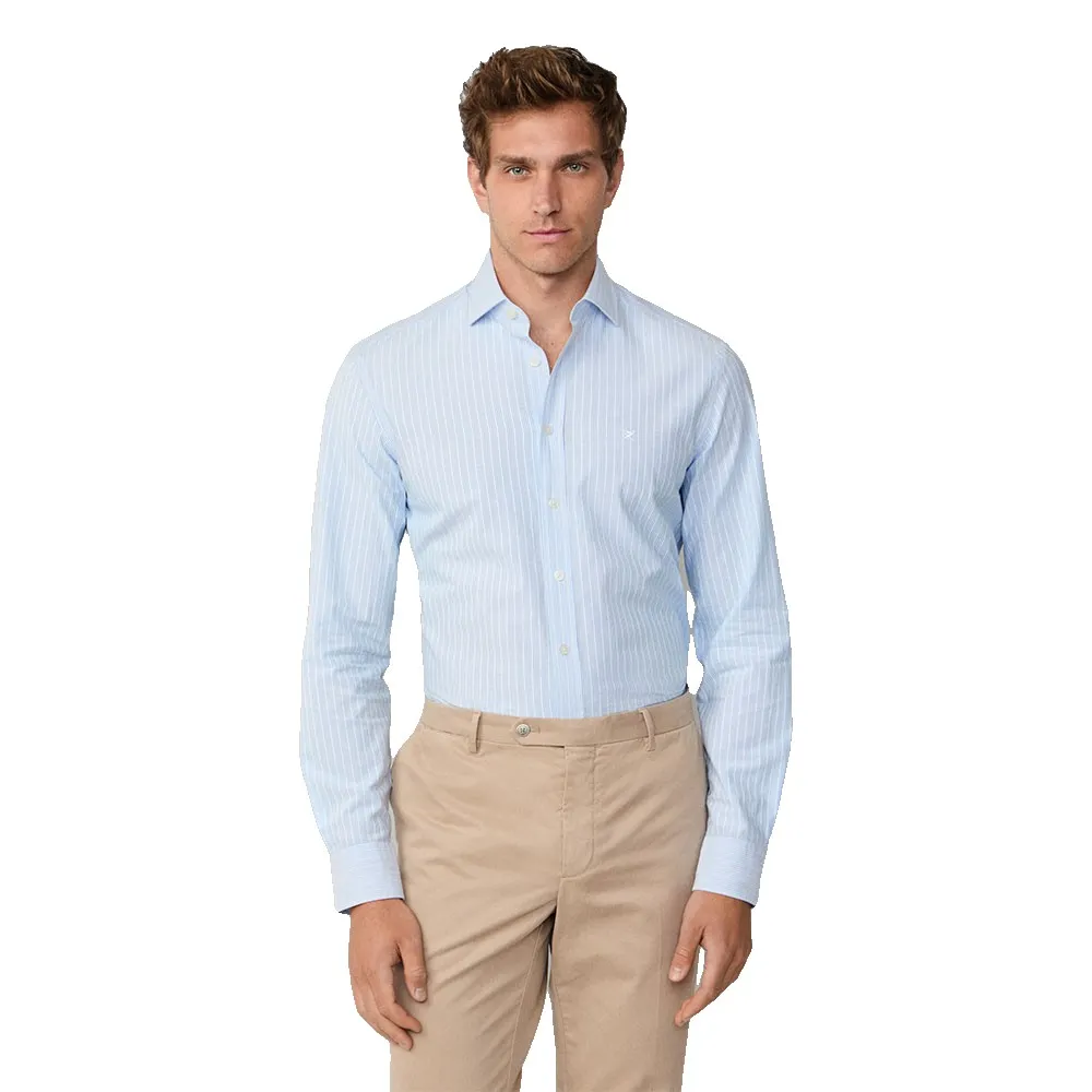 Hackett Textured Cotton Stripe long sleeve shirt
