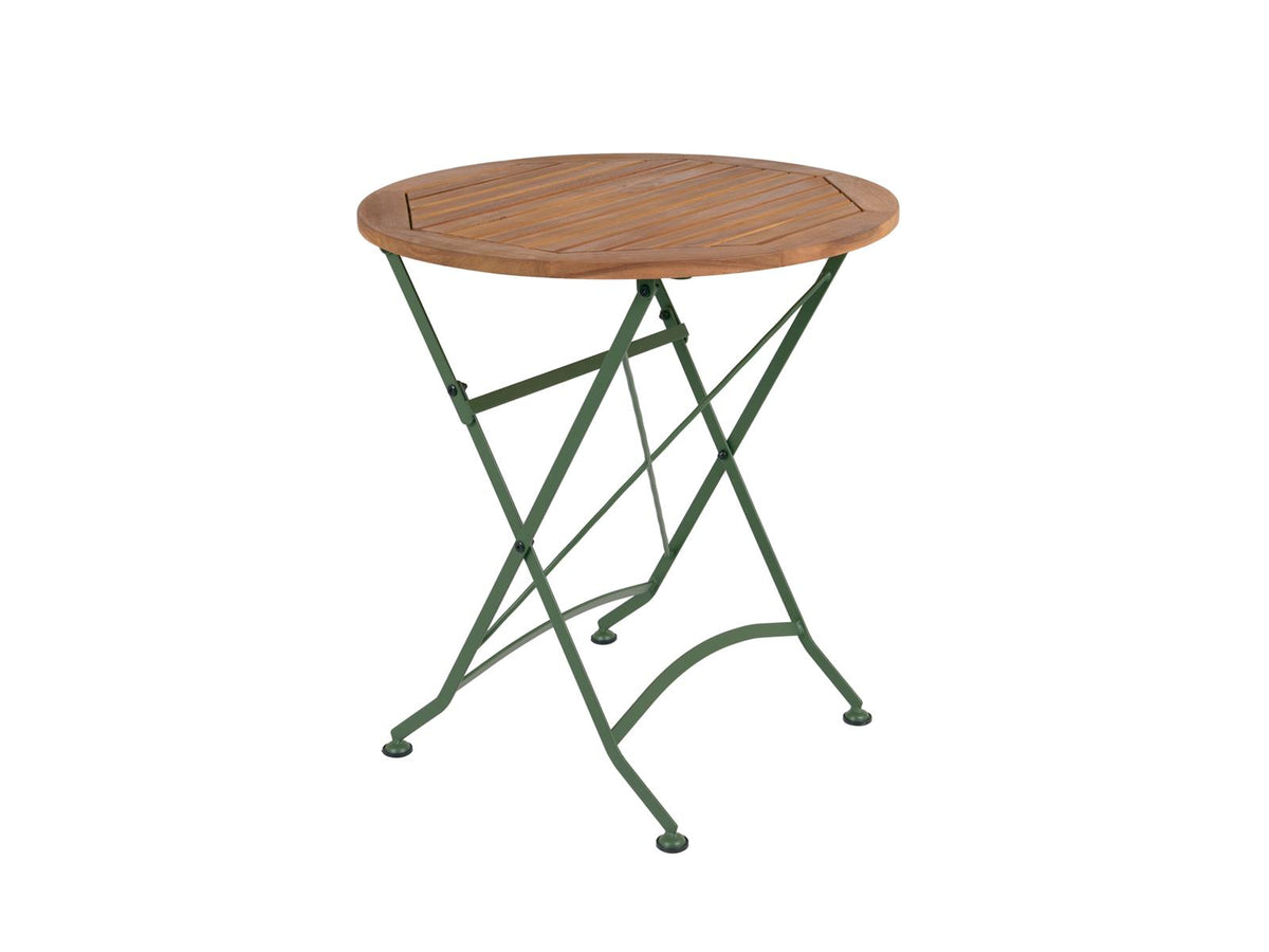MaximaVida inklapbare ronde tuintafel Toscana Ø 70 cm olijfgroen - 100% FSC excellent acacia