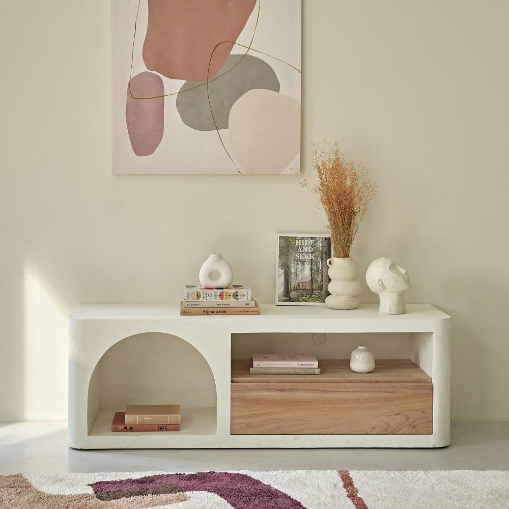 DONUT - Vase en grès blanc H14