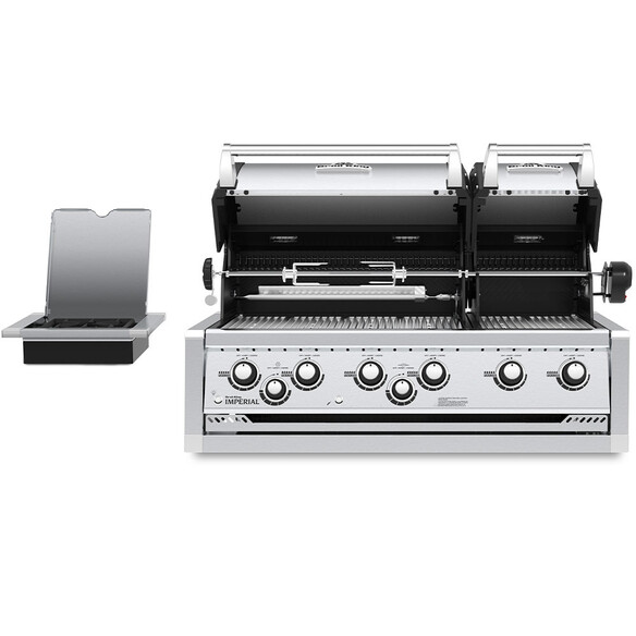 Barbecue gaz encastrable Imperial S 690   rôtissoire   réchaud latéral - Broil King