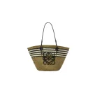 Loewe Anagram basket in iraca palm and calfskin (7A regular version)