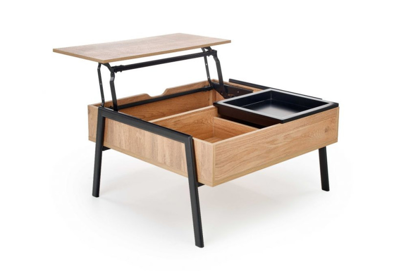 Stolik kawowy PODIUM 85x80 naturalny/czarny