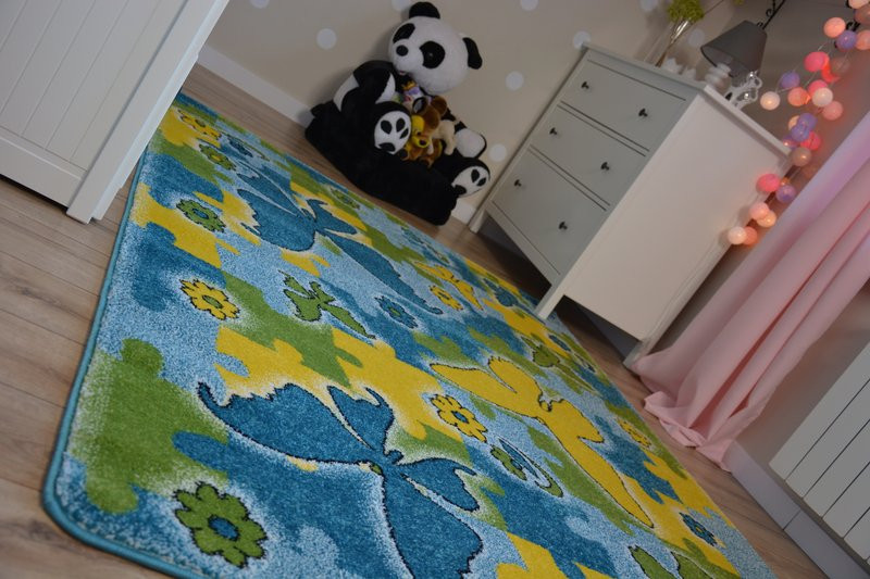 Dywan KIDS Butterfly niebieski C429 120x170 cm