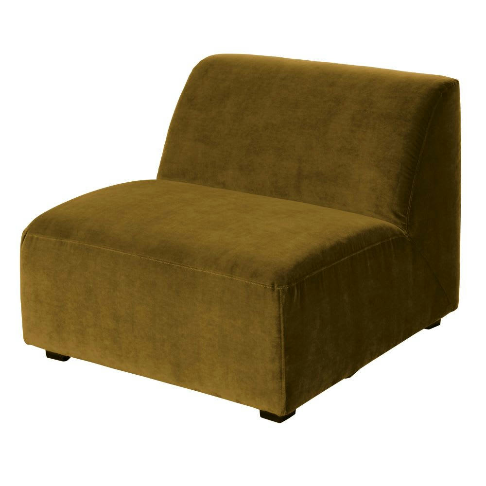 Virgile - Chauffeuse pour canapé modulable en velours coloris bronze