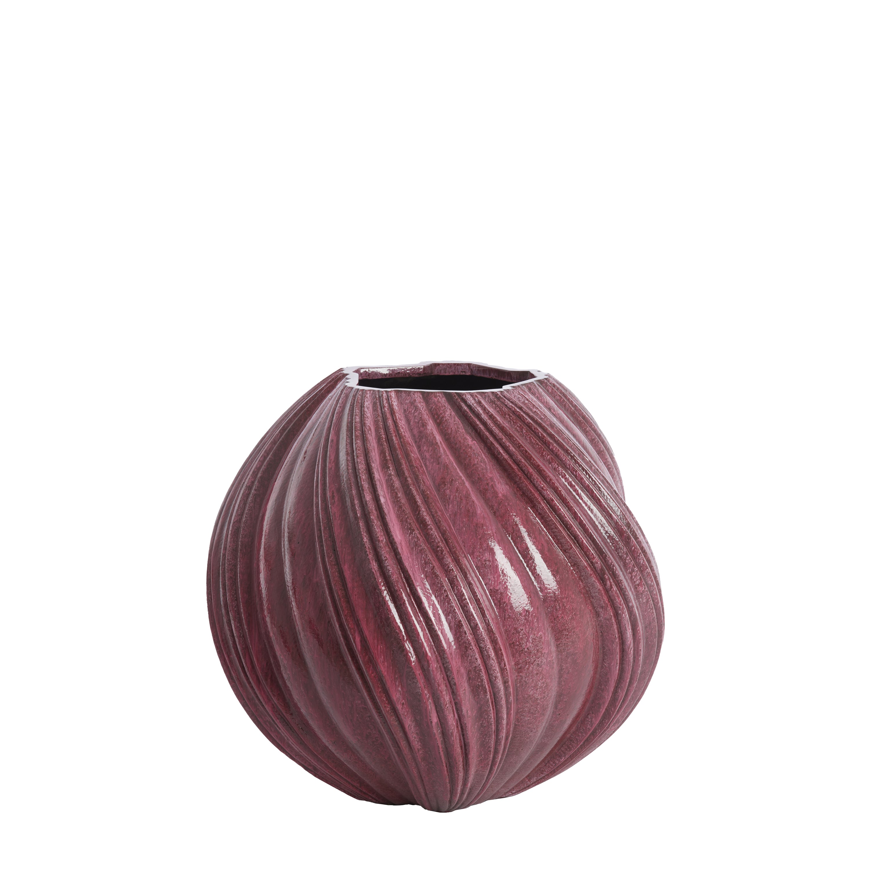 Light & Living Light&living Vaas deco Ø65x60 cm YATUNG glans aubergine