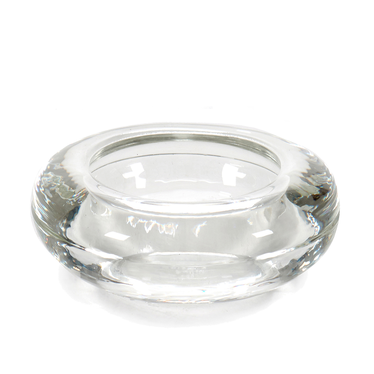 Castiçal redondo em vidro