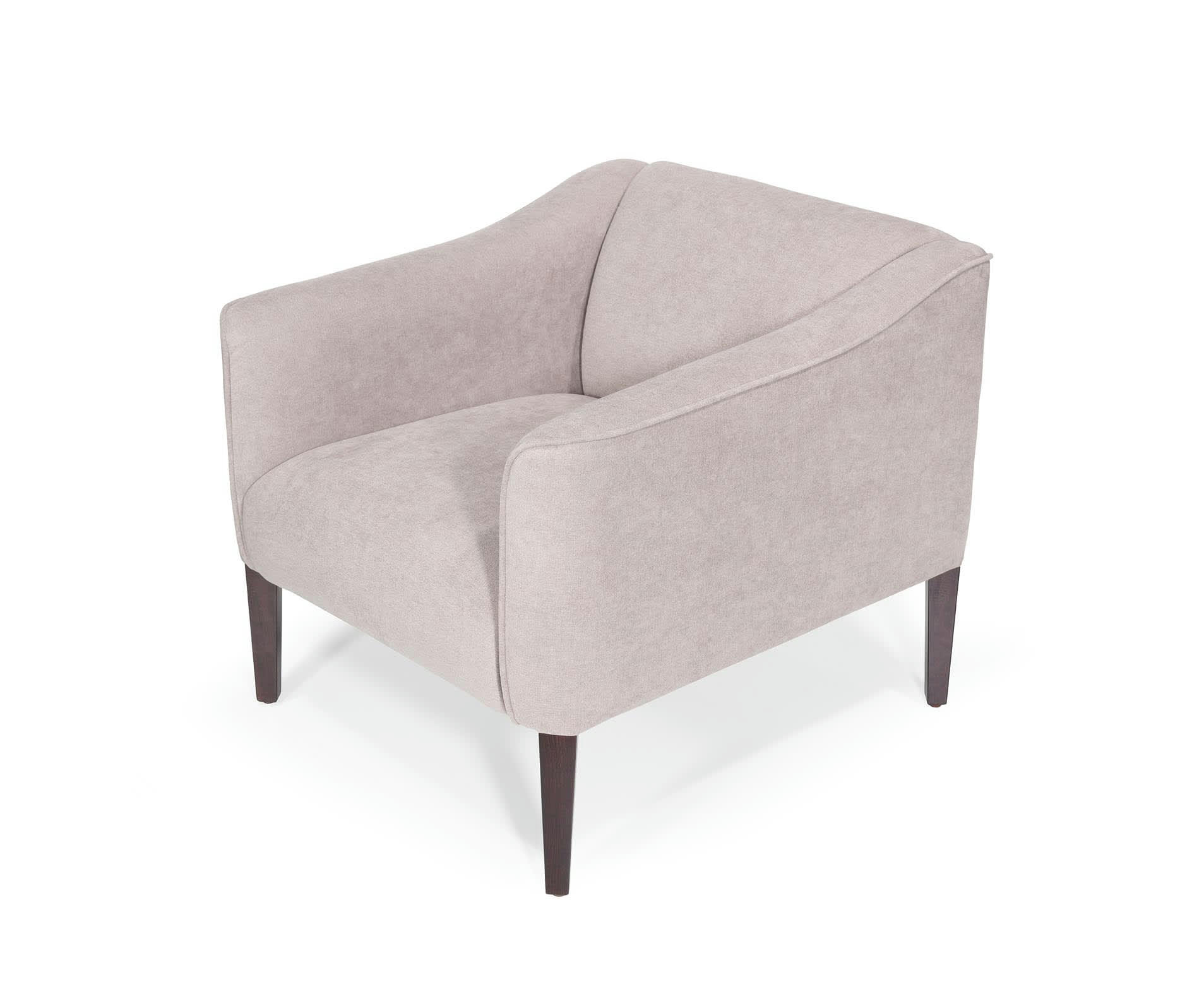 SPIN S - Canapé 1 place en velours blanc