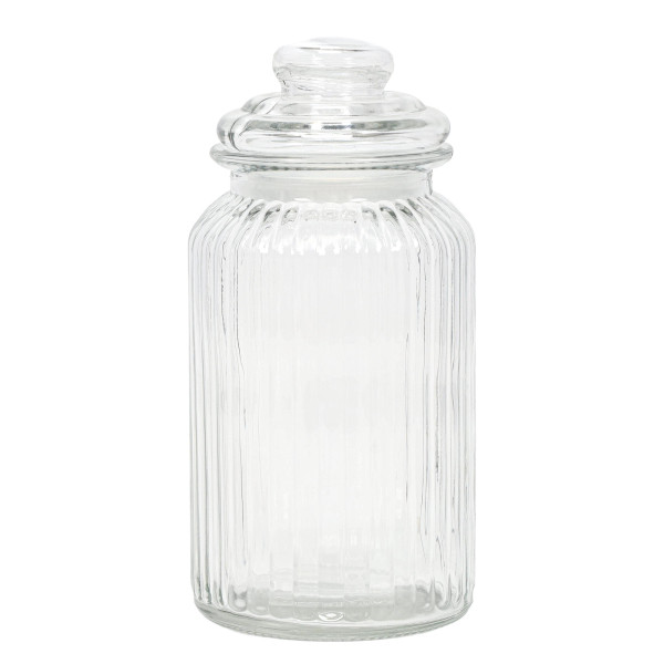 Prążkowany słoik ze szczelną pokrywką, 1000 ml