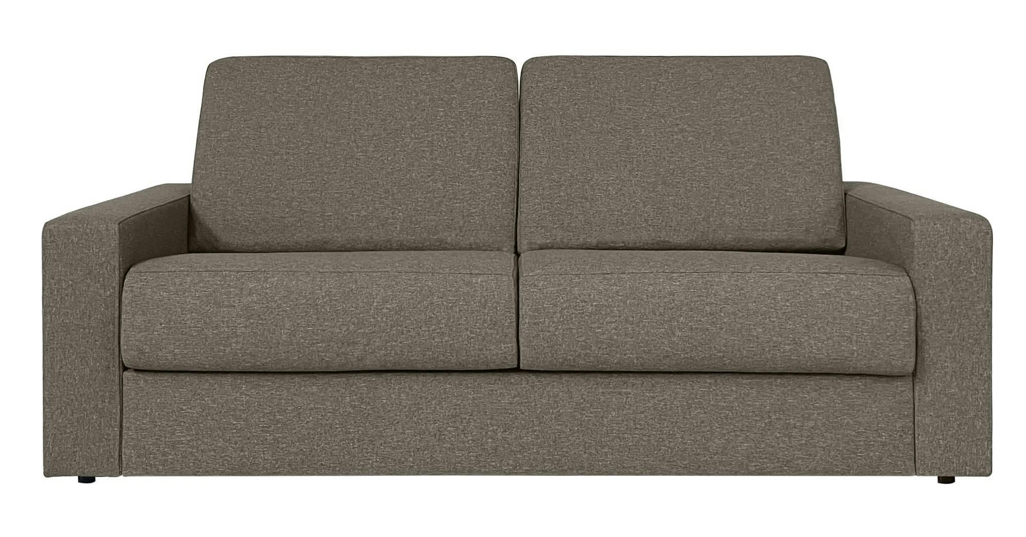 VIGGO - Canapé convertible 3 places  en tissu taupe