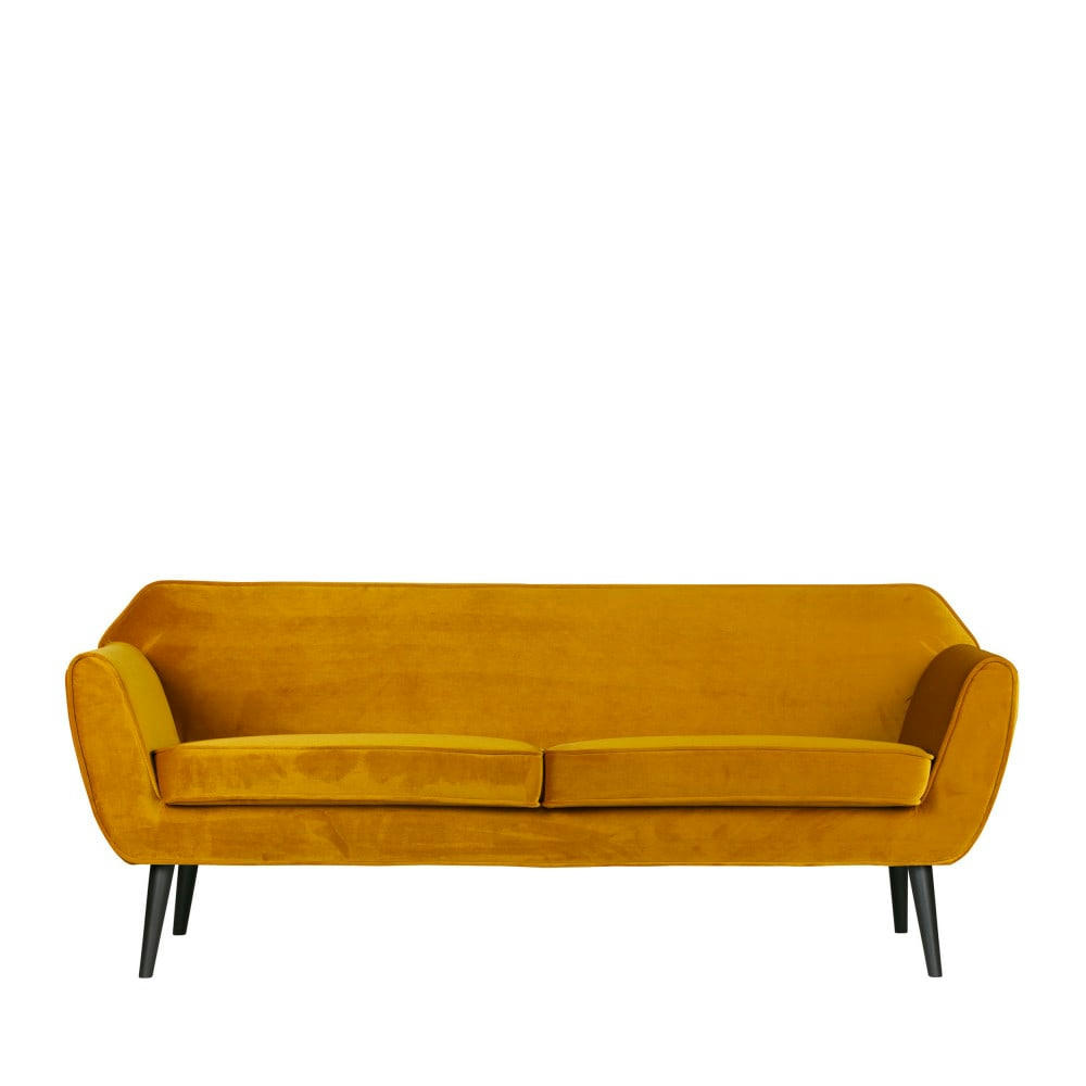 ROCCO - Canapé 3 places velours ocre