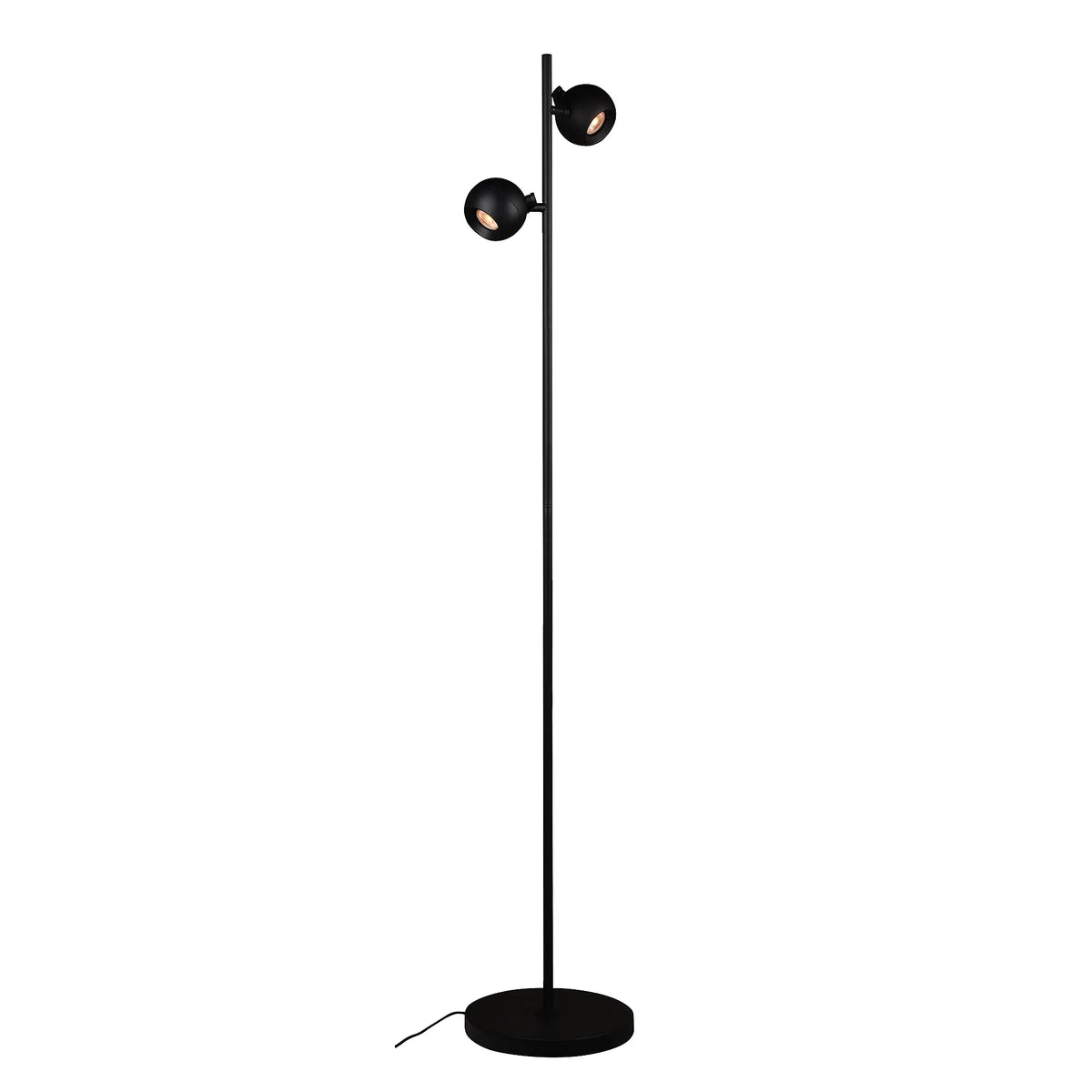 Artdelight vloerlamp Bolero - 2 lichts - 25 x 150  cm - zwart