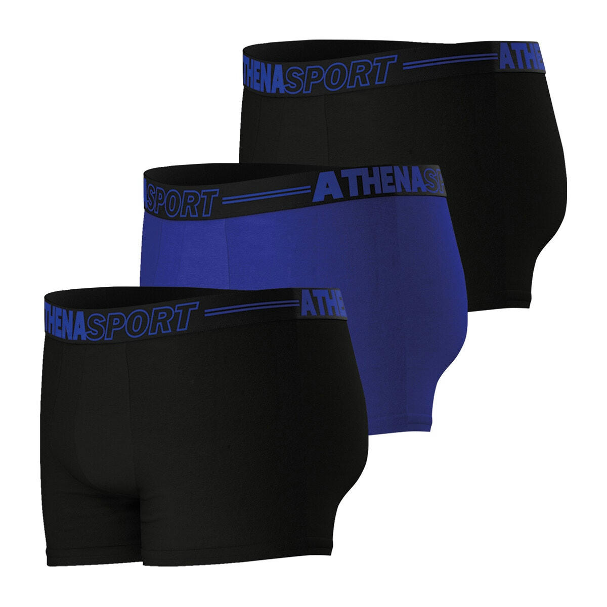 Lot de 3 boxers unis en microfibre