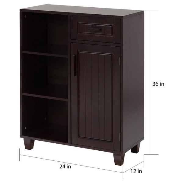 Covington Dark Birch Floor Cabinet by Teamson Home