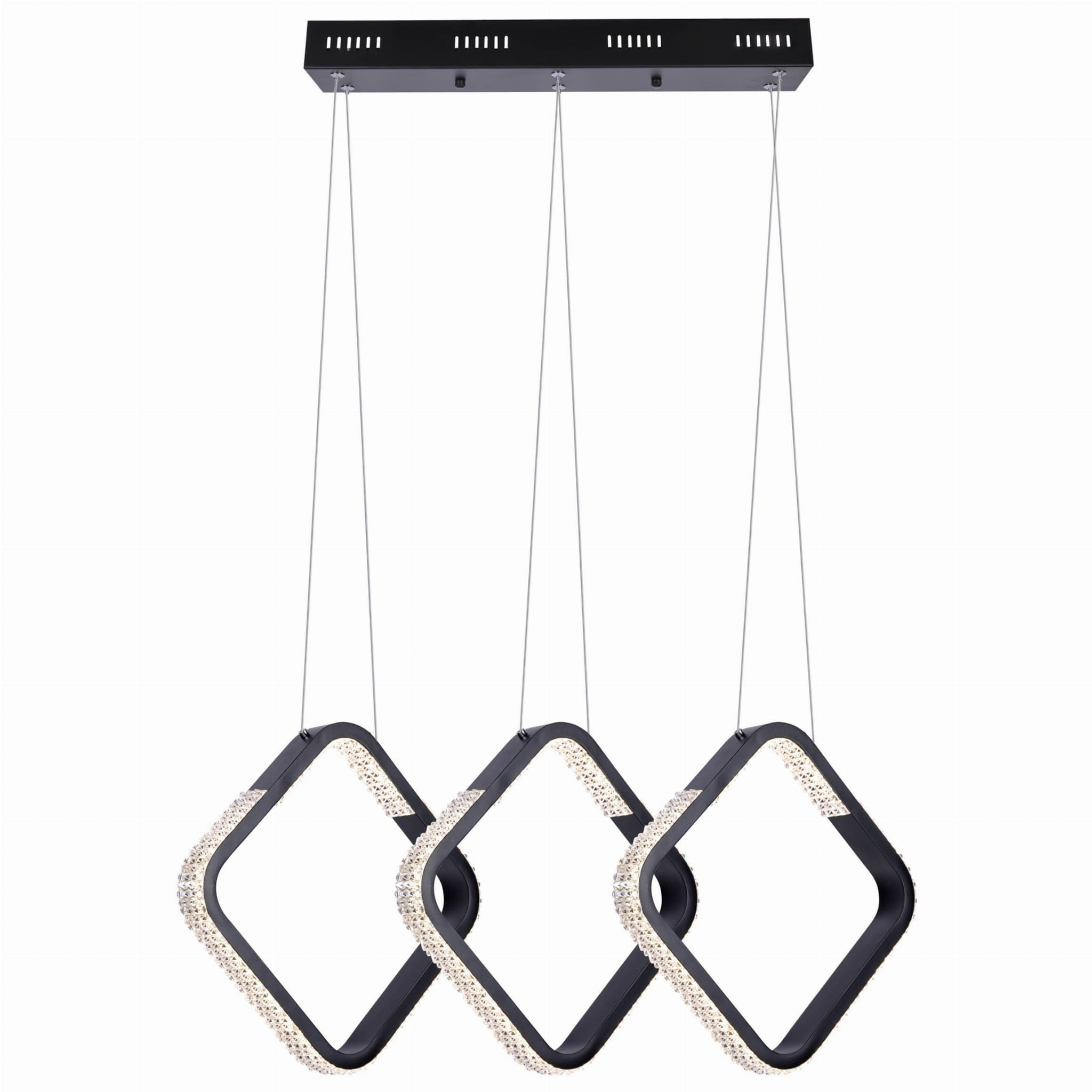 Lampa wisząca HILD czarno-srebrna LED 3x54W Neutralna biel 2155lm Kaja