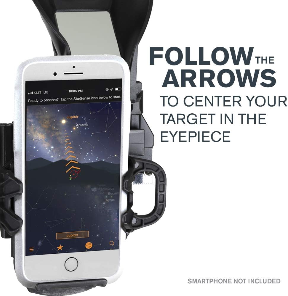 Celestron StarSense Explorer DX 130AZ App-Enabled Telescope – 130mm Newtonian Reflector with Smartphone Dock & StarSense App – iPhone & Android Compatible – Easy-to-Use for Beginners
