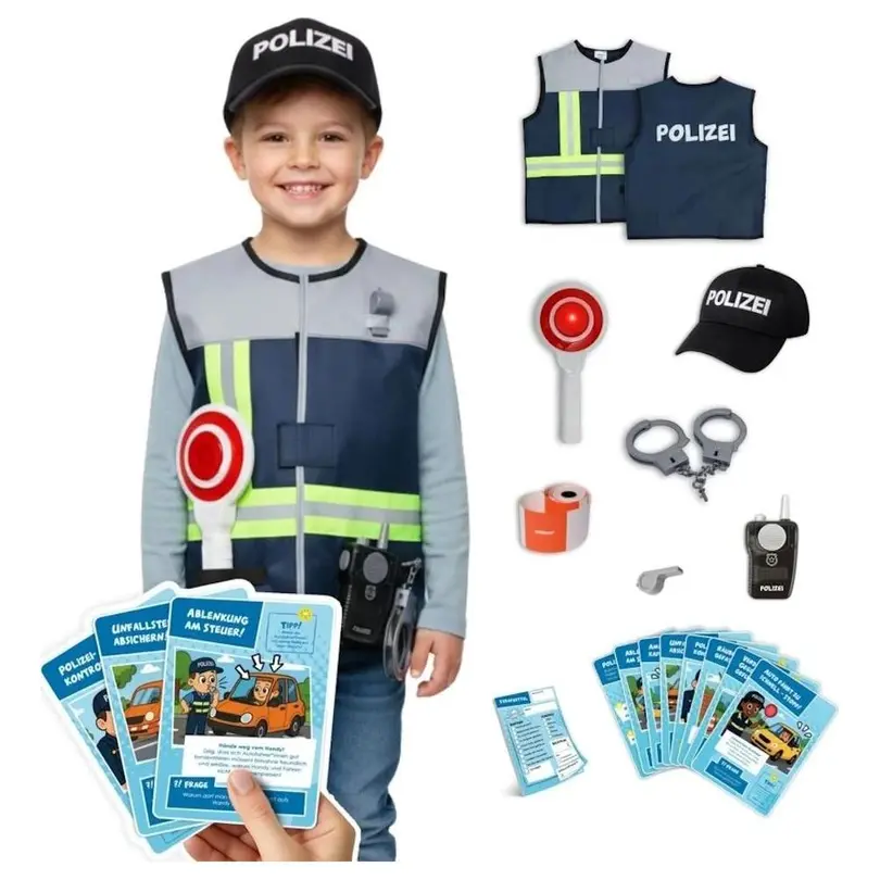 Spielset 9-teilig Polizei Rollenspiel-Set