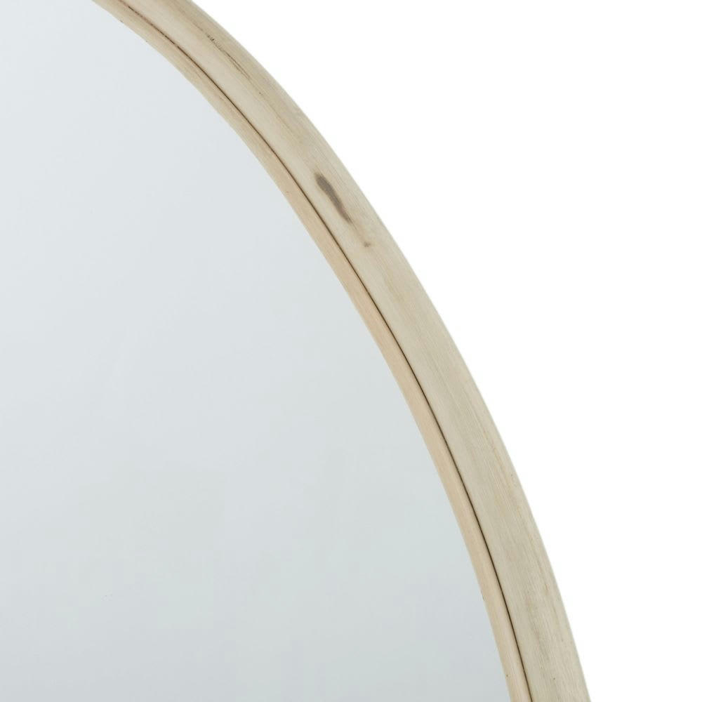 GUELIZ - Miroir rond en rotin D130