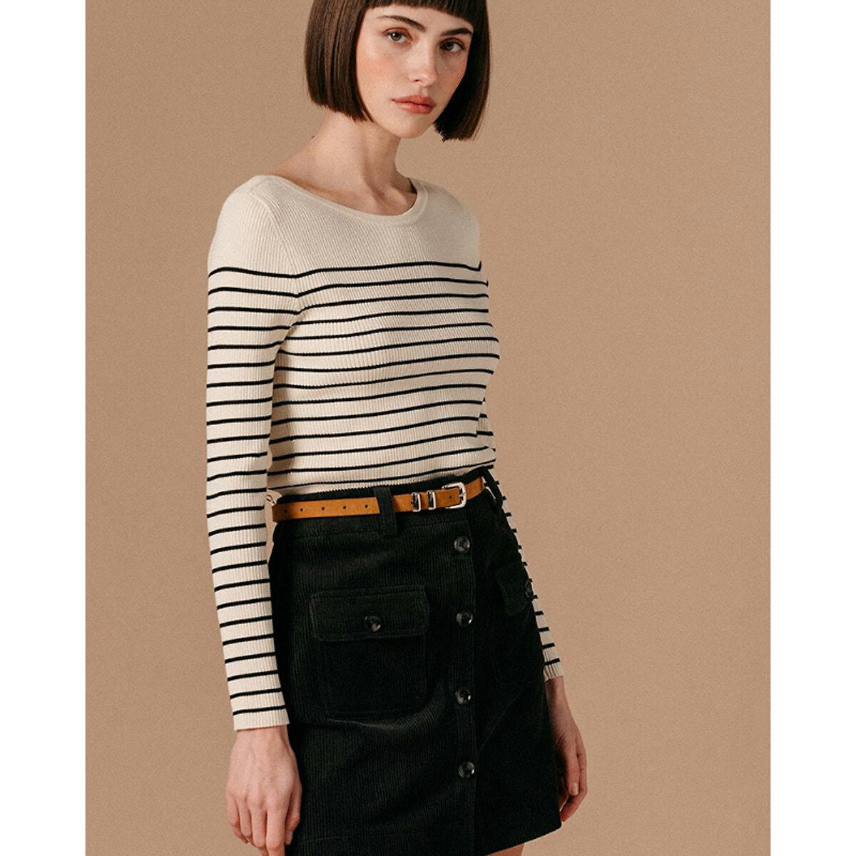 Pull  marinière Lady fine côtes