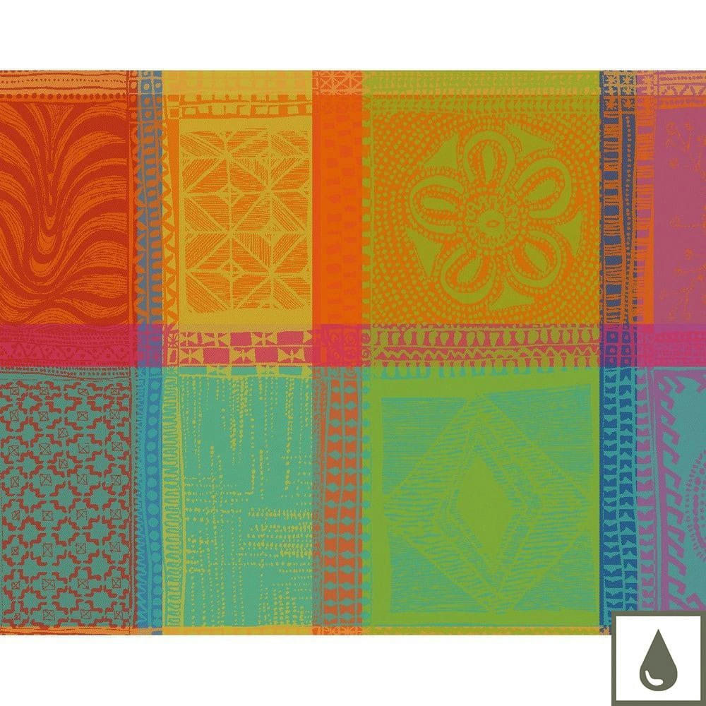 MILLE WAX CREOLE - Set enduit imperméable pur coton orange 40X50