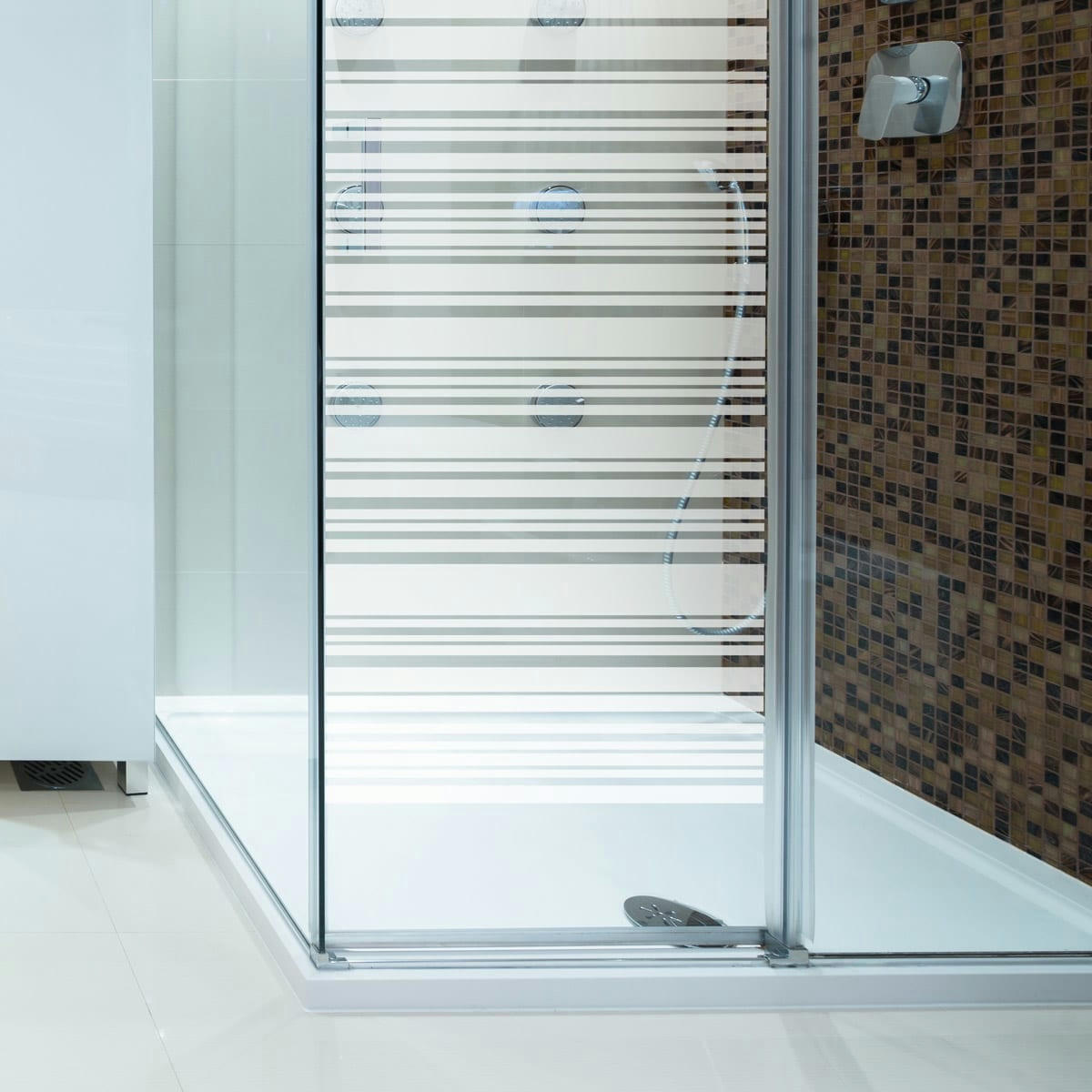 - Film Occultant design aligné pour Vitre/Douche 100x55cm